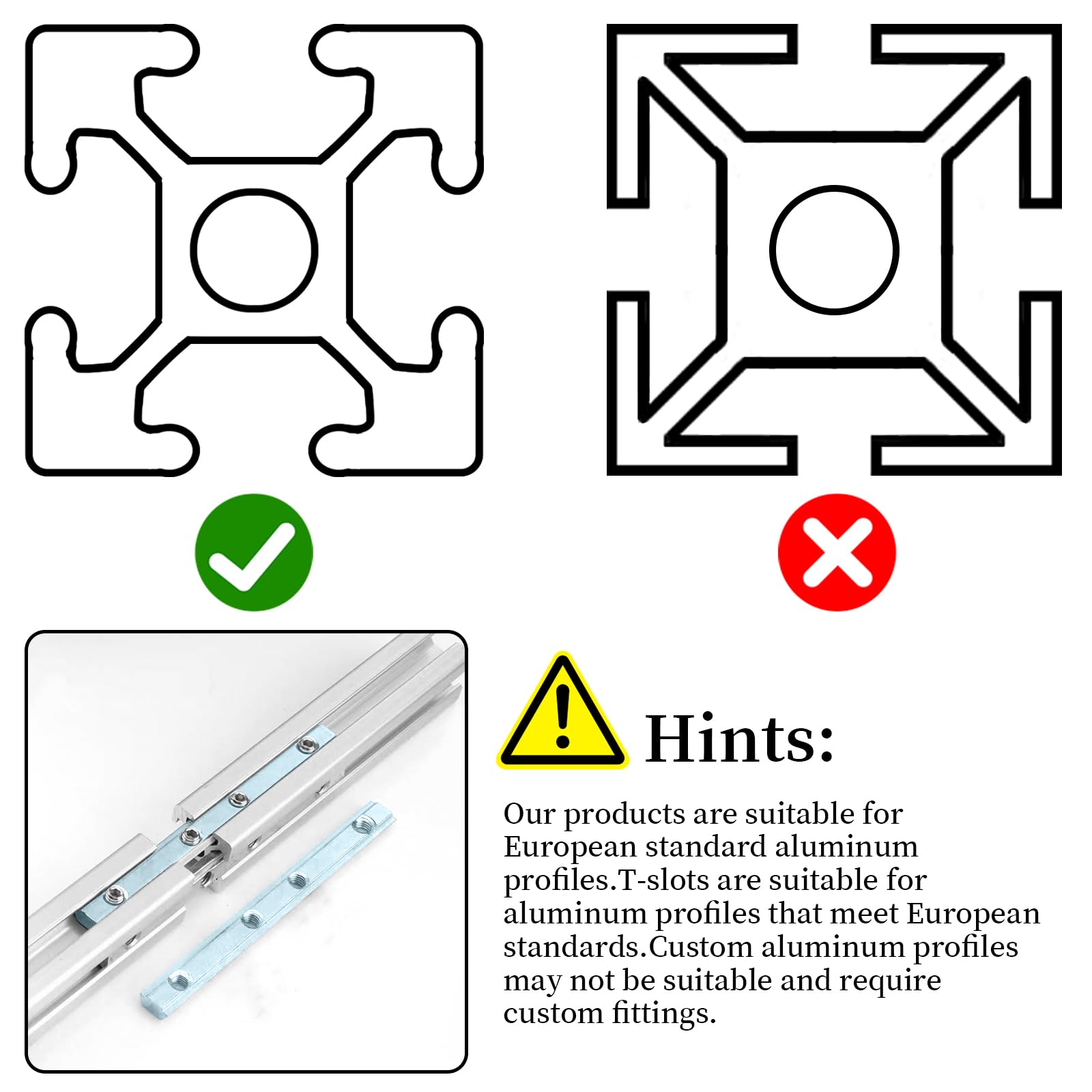 Hevysuo 16 Pcs 2020 Series Straight line Track Connectors,Carbon Steel Aluminum Profile Straight,Extruded AluminumStraight Line Connector,with M5x6 Screws Wrench for 20 Series Aluminum Profile,Silver - Image 4