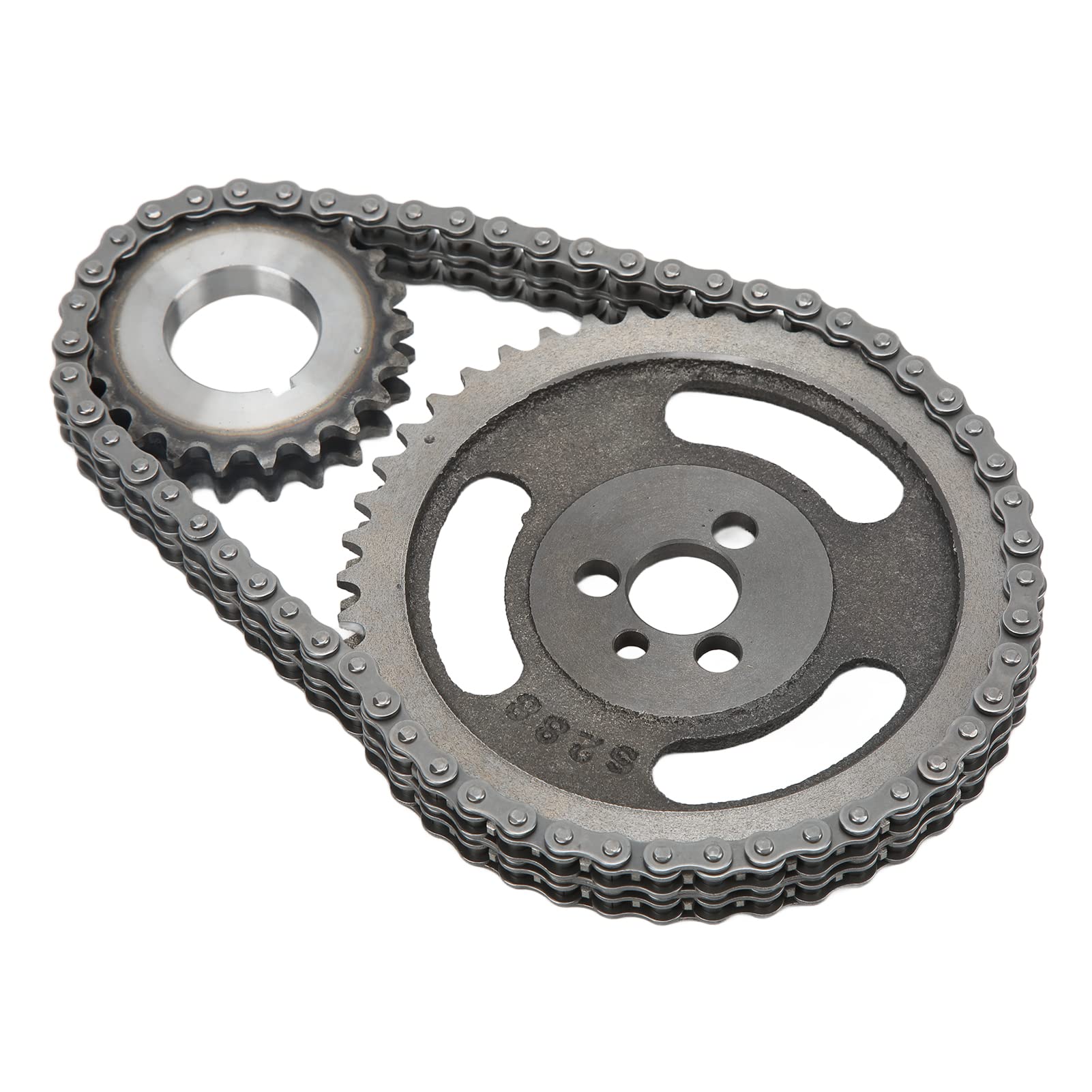 Aramox Set Catena di Distribuzione Catena di Distribuzione a Doppio Rullo in Acciaio e Ghisa Pignone a Manovella a 3 Sedi per Sostituzione Motore Laterale 283 305 327 350 383 400