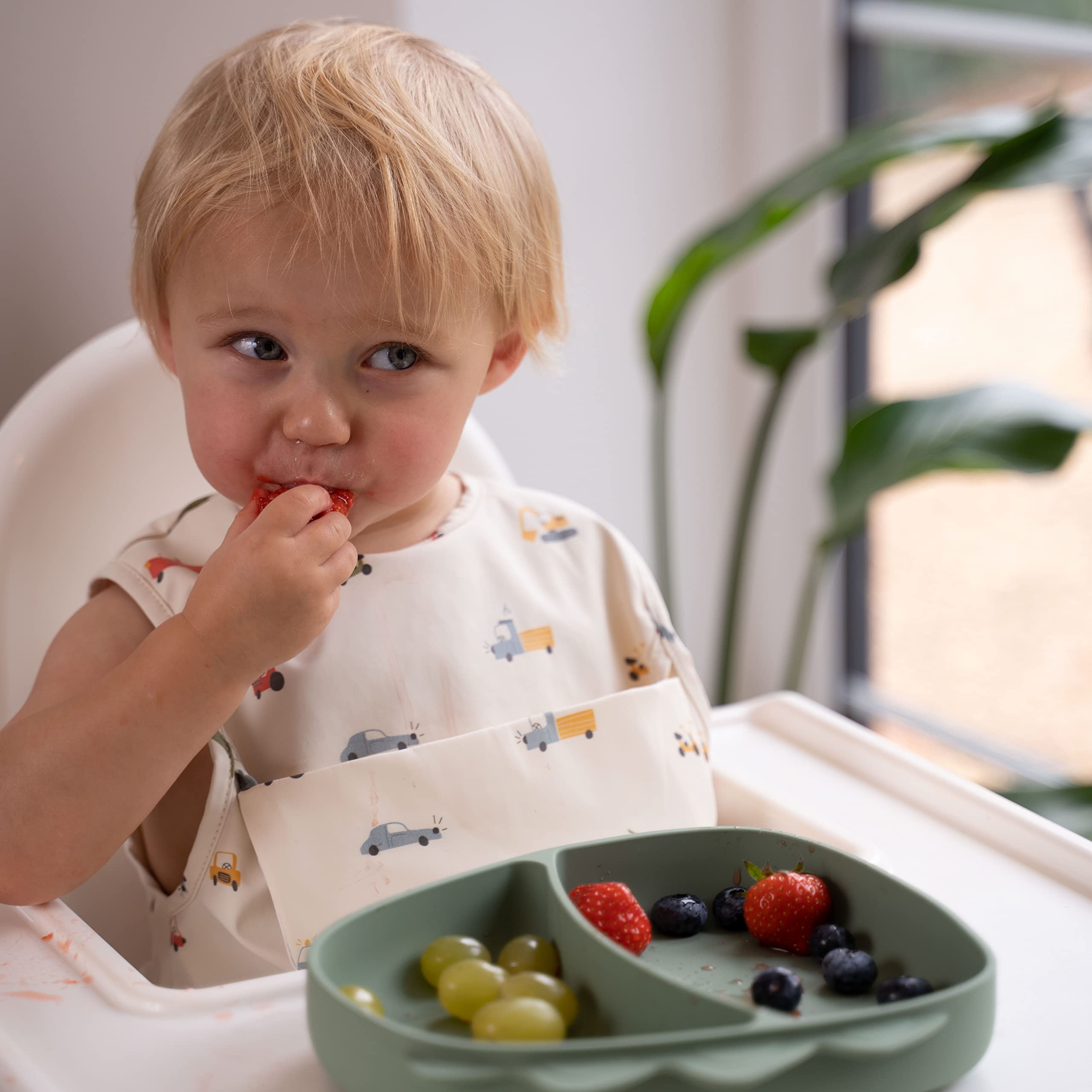 ÜneeQbaby Bavaglini Impermeabili (2 Pezzi), Senza Maniche, Certificato Oeko-TEX con Tasca sul Petto per Alimentazione & Gioco…