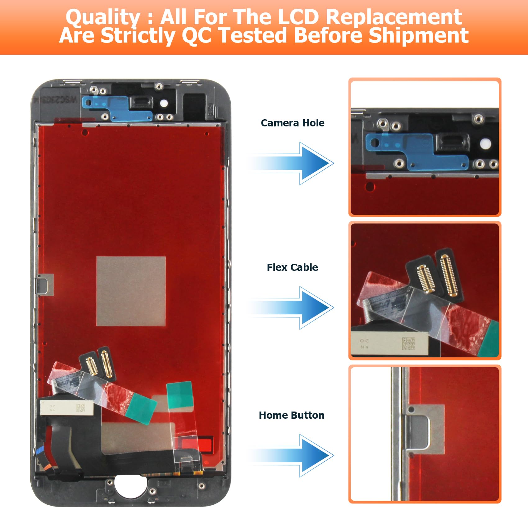 Pantalla LCD De Reemplazo Para IPhone SE 2022 (SE3) - 4,7 Pulgadas, Negro, Incluye Herramientas De Reparación