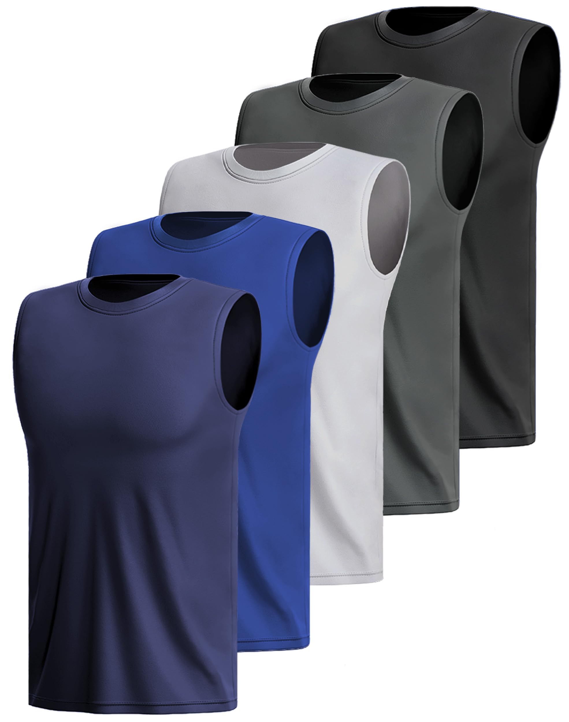 3 Or 5er Pack Sport Tank Top Herren äRmellos Shirt Fitness Achselshirt Schnelltrocknend Muskelshirt Atmungsaktiv Laufshirt Tanktop Gym Funktionsshirt Sleeveless Sportshirt Westen Multipack