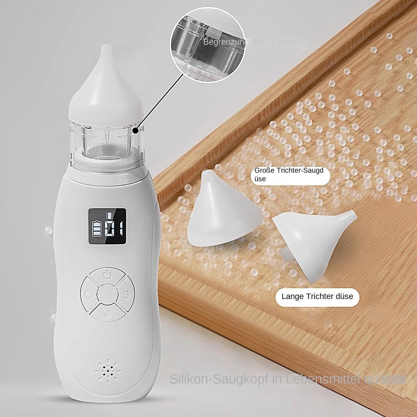 Nasensauger Für Babys – Hocheffizienter Automatischer Bàby-Nasensauger, Bàby-Nasenreiniger | Spezieller Sanfter Elektrischer Rotzsauger Mit Anti-Rückfluss | Leise Für Kinder, Und Mädchen.