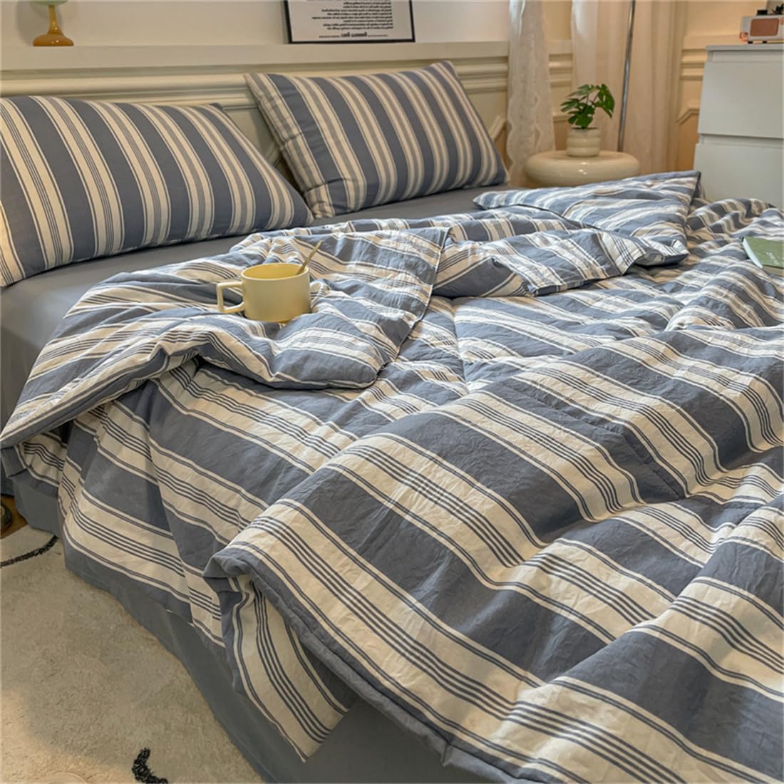 Mateju Moderno Trapuntino Copriletto Singolo Matrimoniale,Copriletto Trapuntato,Trapunta Leggera Estivo Primaverile,Trapunta Estiva Letto Singola (Blu classico,200 * 230cm)