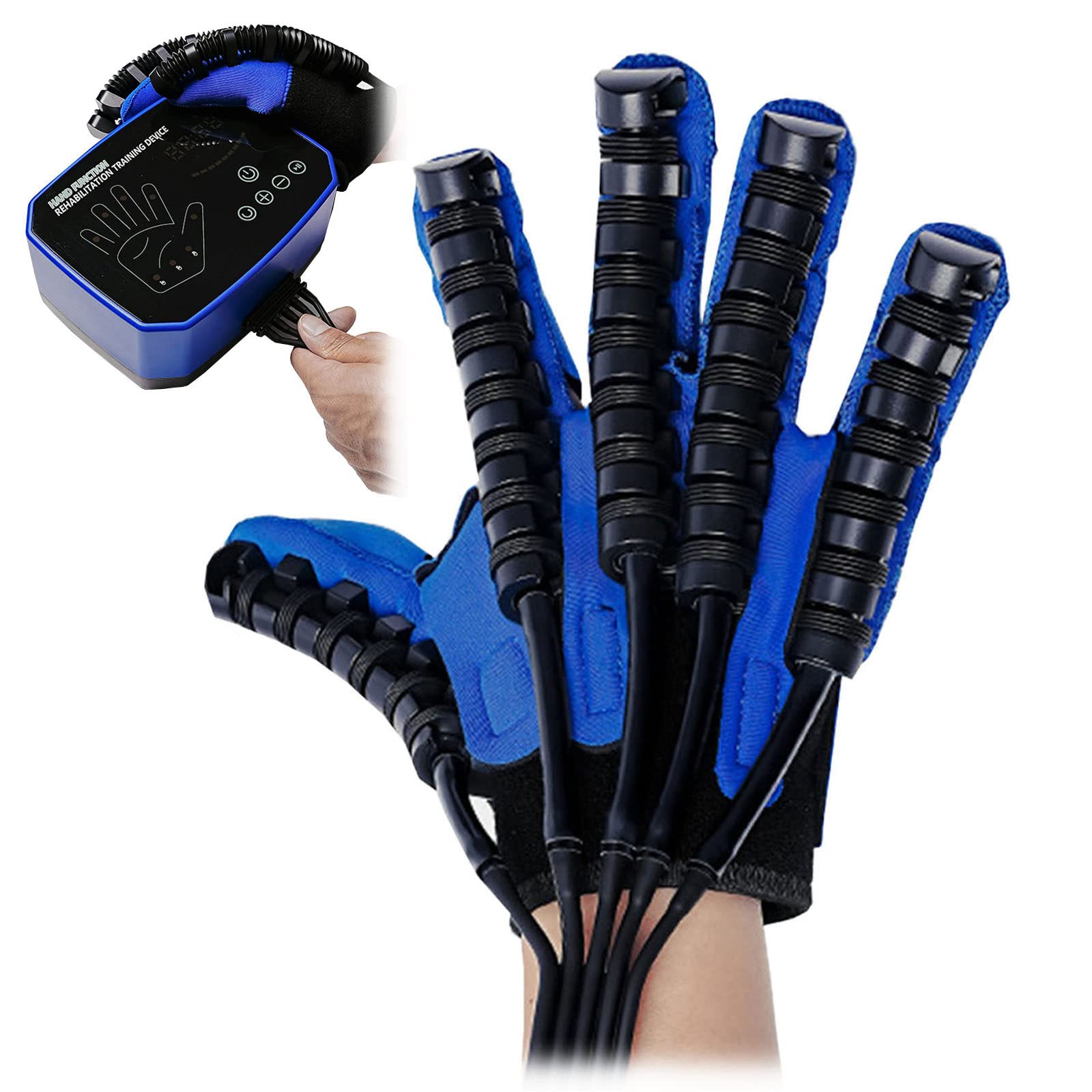 Rękawice robotów rehabilitacyjnych dla trenera rehabilitacji palców Hemiplegia Stroke, rękawice wspomagające rękawiczki ręczne sprzęt treningowy z lustrzanymi rękawiczkami,Right-XL