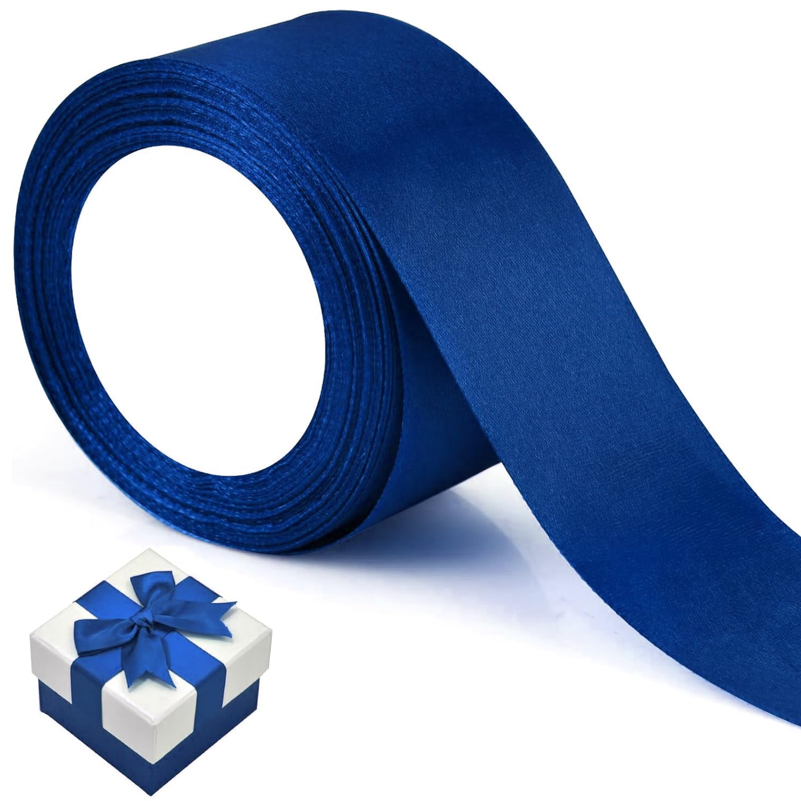 Cadeaulint rolletje metallic blauw - 5mm x 20m