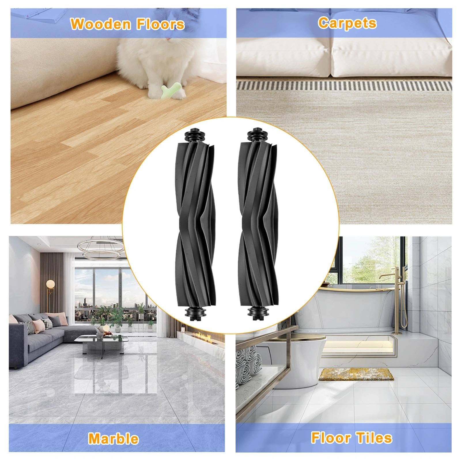 Cepillos de Rodillo para Dreame L10s Ultra/L10s Pro Ultra Heat/L10s Ultra Gen 2/L10s Pro Gen 2/D10 Plus Gen 2/L10s Plus/L20 Ultra/L10 Prime/L10 Ultra/L40 Ultra/X40 Ultra/X40 Master/X30 Aspiradora