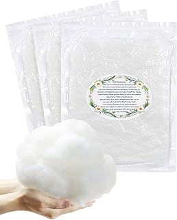 Sponsored Ad - FIVEIZERO 300g /10.5oz Polyester Premium Fiber Fill - Bulk Polyfill for Pillow Stuffing,Crochet and Couch C...