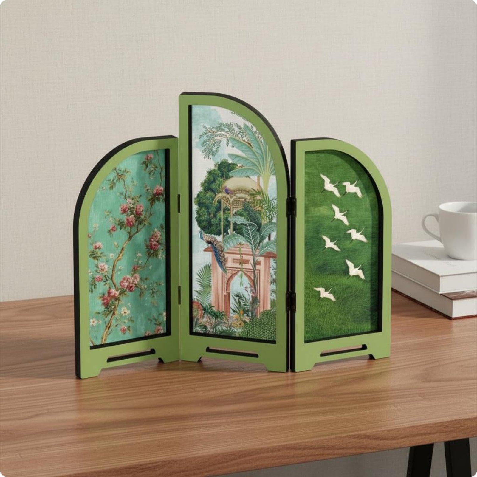 Chinese Style Desk Ornament Gift Box Packaging Desktop Folding Screen Small Layered Folding Screen for Shelf Pf-xfb029-picture-30