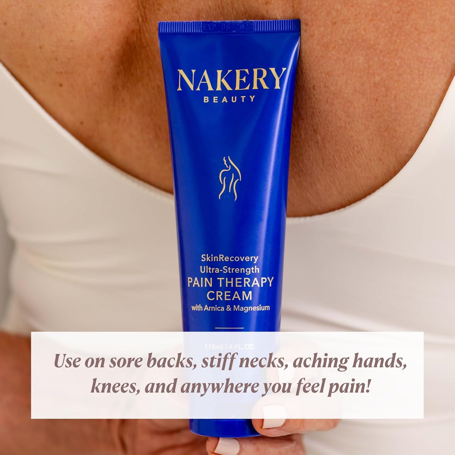 Nakery SkinRecovery Ultra Strength Massage Cream - Muscle Relaxer Cream & Magnesium Cream for Leg Cramps with Menthol - Fast Absorbing Feet Cream - Non-Sticky Leg Cramp Cream for Soothing Comfort - Image 5