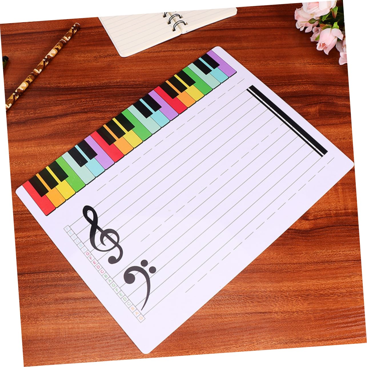 STOBOK 10stücke Erasierbares Musikunterricht Whiteboard Wiederverwendbare Notenlinien Tafel Für Effektives Musizieren Und Lehren Schule Und Zuhause Praktisches Hilfsmittel Für