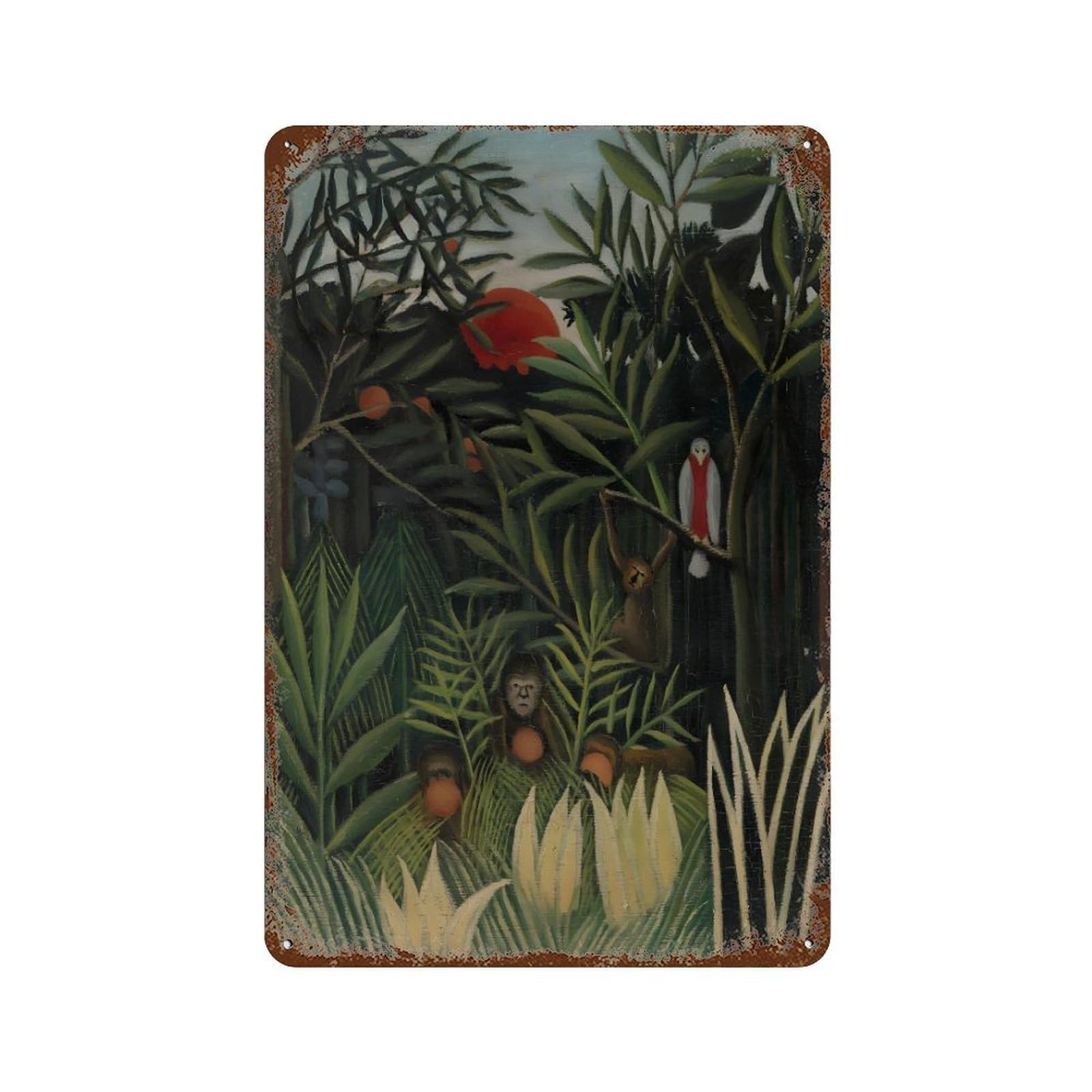 xiaoxiaoshen Henri Rousseau (10) Wall Decor Art Metal Tin Poster Modern Home Decor Art Home Bar Shop Decorations Vintage Sign 30x20cm