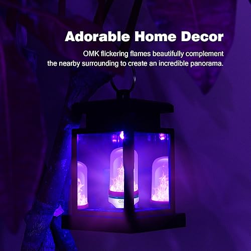 Miniatura 10 de Bombillas LED con efecto de llama para decoración navideña - Lámparas de simulación de fuego de 4 modos mejoradas - VacacionesRegalos de