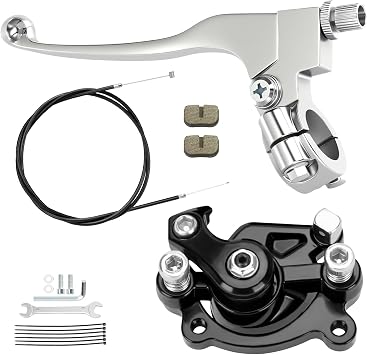 Mini Bike Brake Caliper Lever Kit Compatible with Monster Mega Moto MMB80 105cc Motovox MBX10 MBX11 Baja DB30 GMB100 Coleman CT100U CC100X Predator 79cc 97cc 100cc Engine Parts 60" Brake Cable
