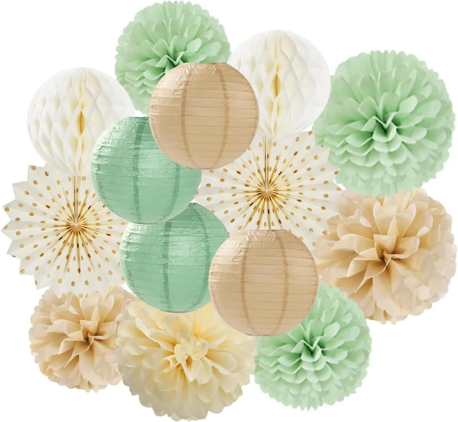 Paper Pompom Lantern Tissue Pom Poms Honeycomb