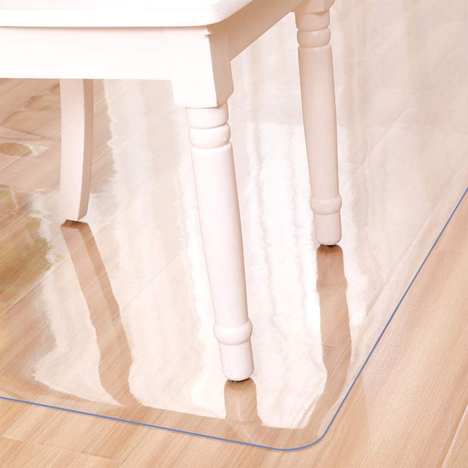 Protecteur de Tapis en Plastique Tapis PVC Transparent Tapis de Protection en Bois/Carrelage Protecteur Glisse Facile Tapis Écologique pour Cuisine Salon Sol, 3 Épaisseurs (1.5mm,80cmX120cm)