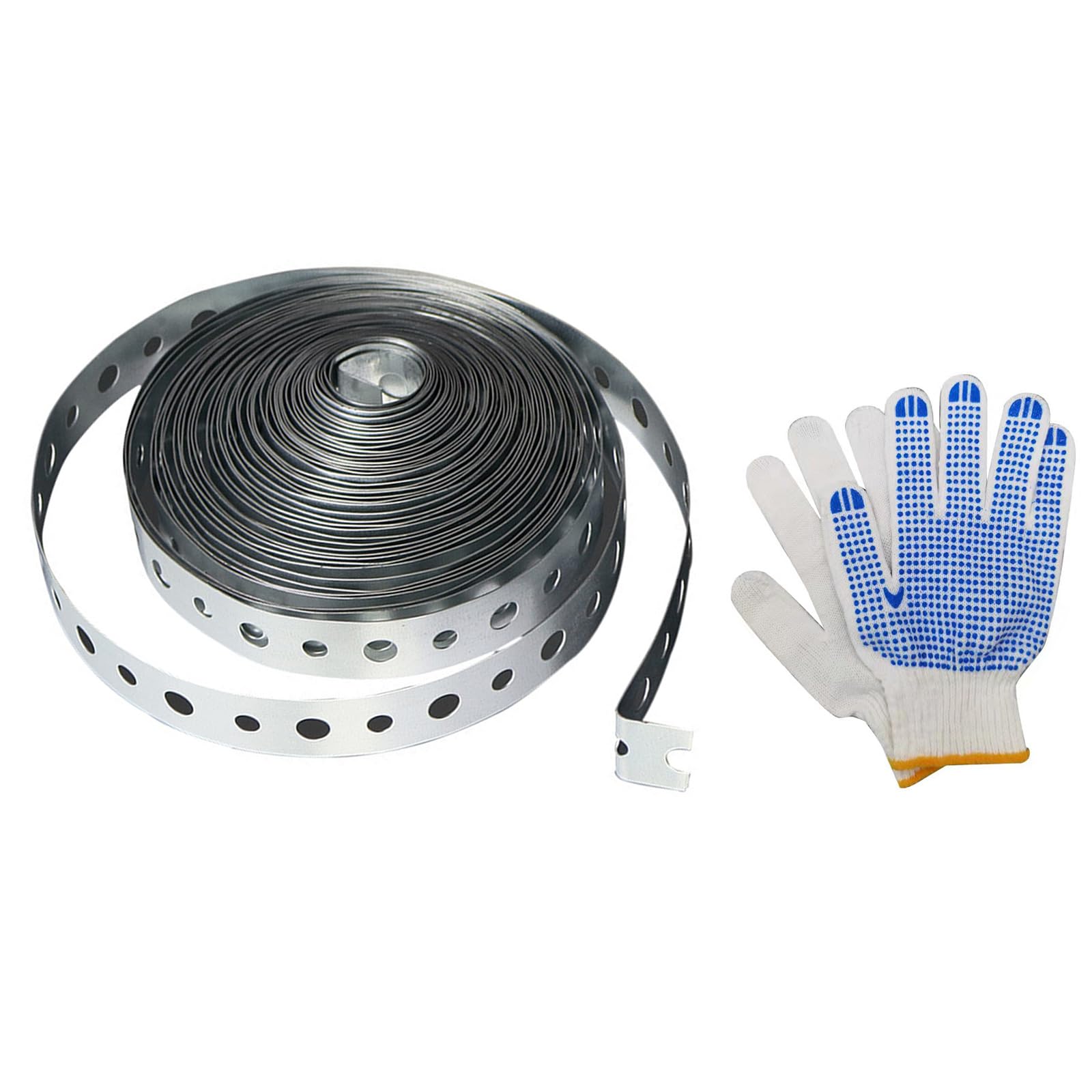 Galvanized Iron Strap Roll with Slots Sheet Metal Processing Fixing Heavy Duty Galvanized Steel Strap for Household Pipe Hanging