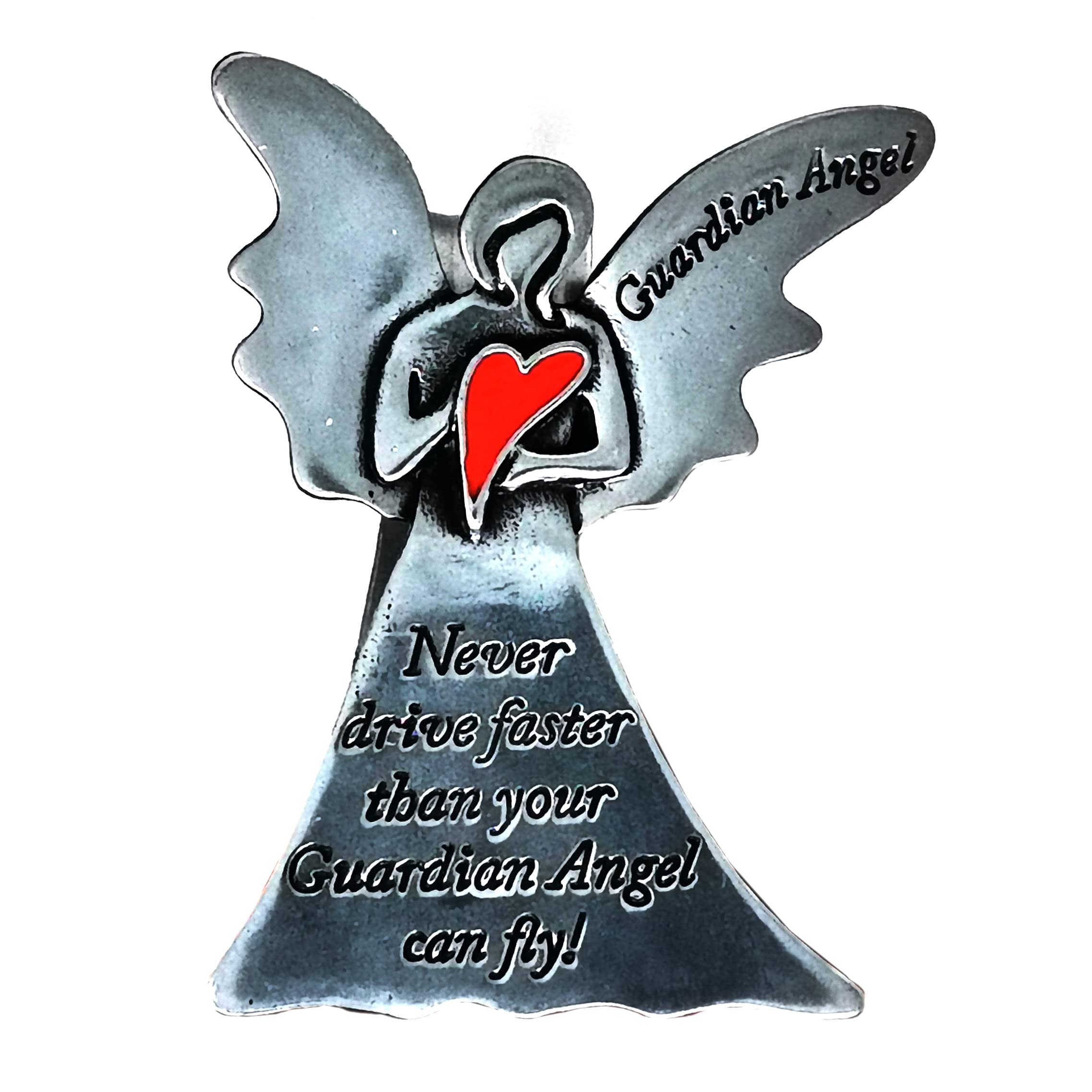 C BC Guardian angel car visor metal auto clip 5.5cm Catholic drivers gift Silver