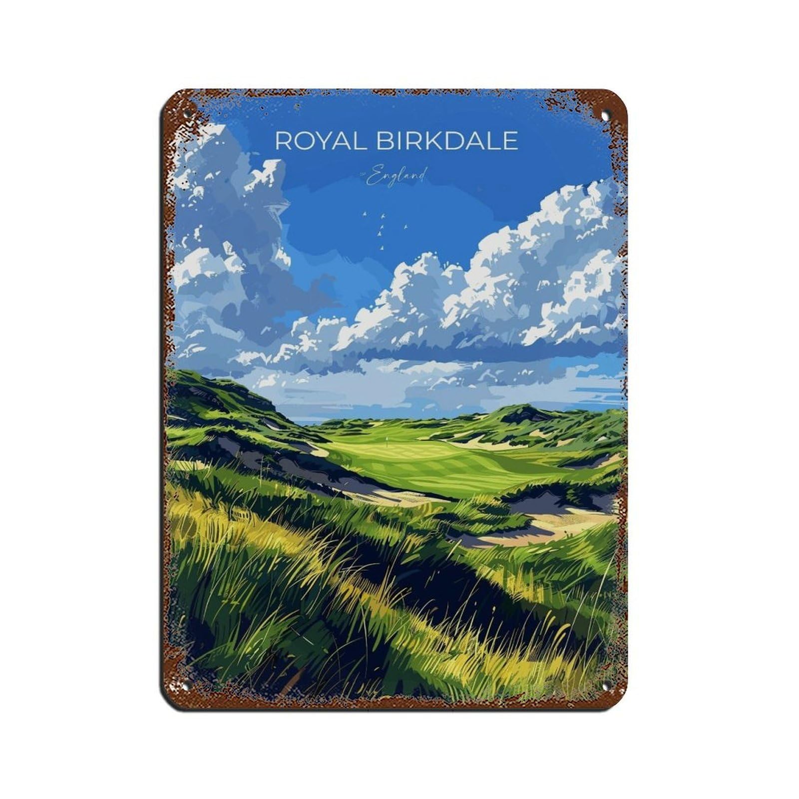 Poster Golf Royal Birkdale plaque métallique de qualité supérieure
