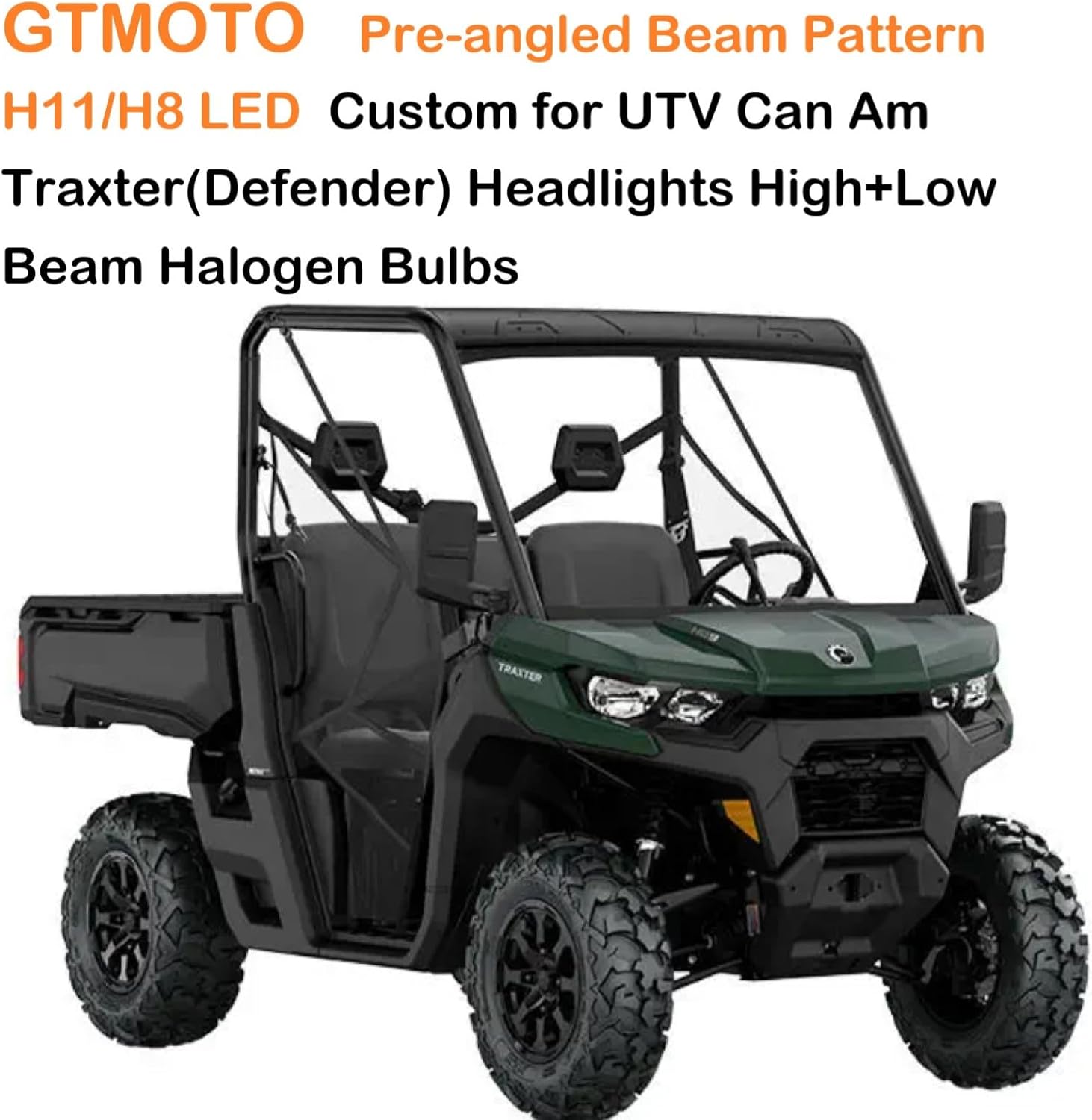 for 2016-2021 2022 2023 2024 2025 Can Am Defender LED Headlights, 219800149/71590065 Bulbs, H11c / H8c High and Low Beam Headlamp Combo, 6000K Bright White Can-Am UTV Offroad Lights, 4-Pack