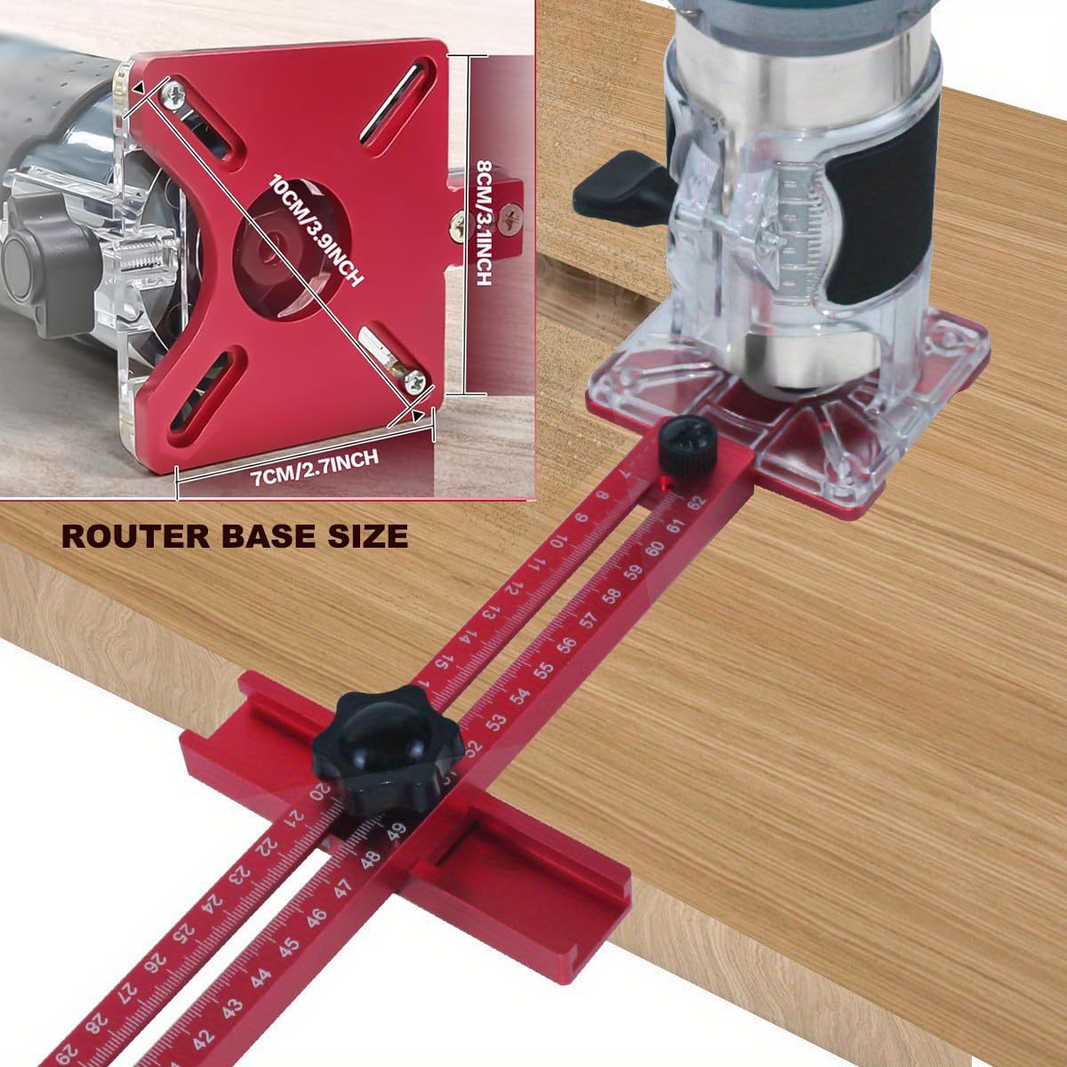 Support de rainure de fraisage 4 en 1, gabarit de coupe de cercle de défonceuse, guide de routeur multifonction pour couper des cercles et rainures de fraisage