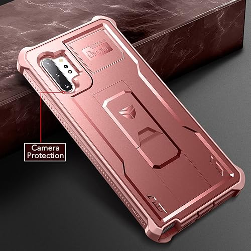 Miniatura 20 de Dexnor Funda para Samsung Galaxy Note 10+ Plus, [protector de pantalla y soporte integrados] Protección de grado militar resistente a prueba