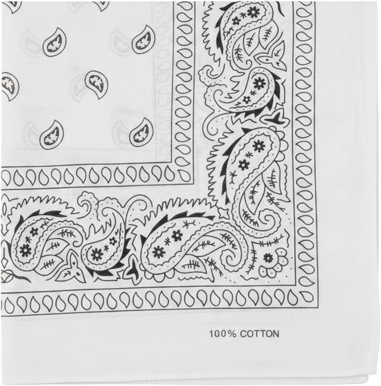 12 Pack(one Dozen) Multi-Purpose Cotton Paisley Cowboy Bandanas Headband for Men and Women