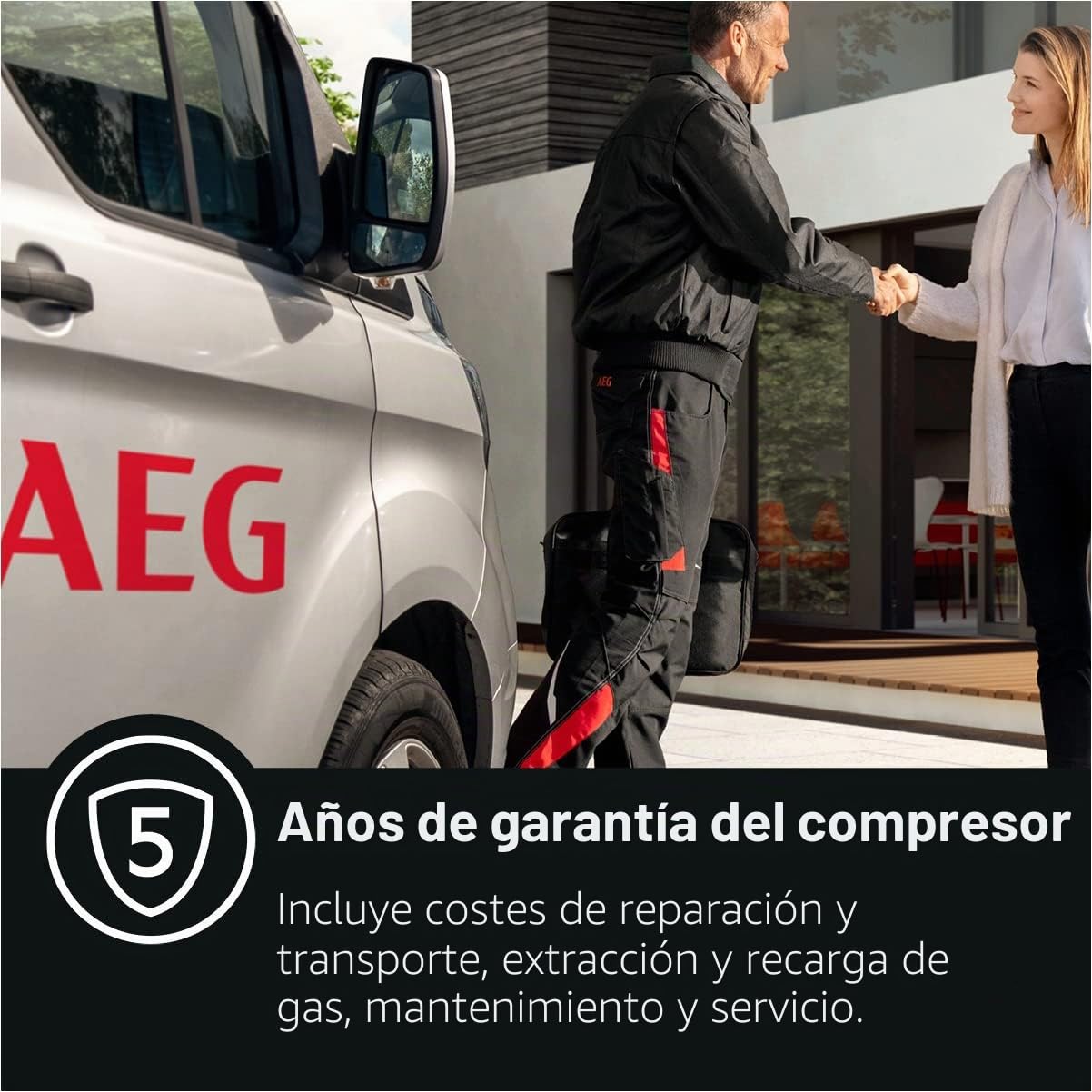 AEG AHB531D1LW - Congelador (308 L, clase de eficiencia D, baja emisión de hielo, alarma de temperatura y ruedas)