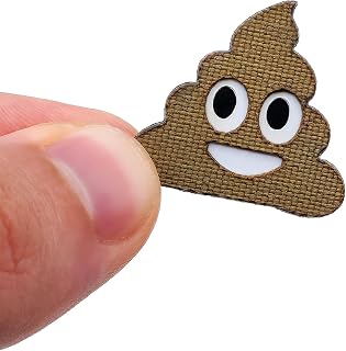 Smiling Poop Patch Funny Morale Patch with Hook Backing Laser Cut, Tactical Patch for Backpacks, Hats, Gear