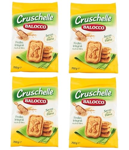 Balocco Galletas "Cruschelle" con alto contenido de fibra, paquetes de 24.69 oz (paquete de 4)