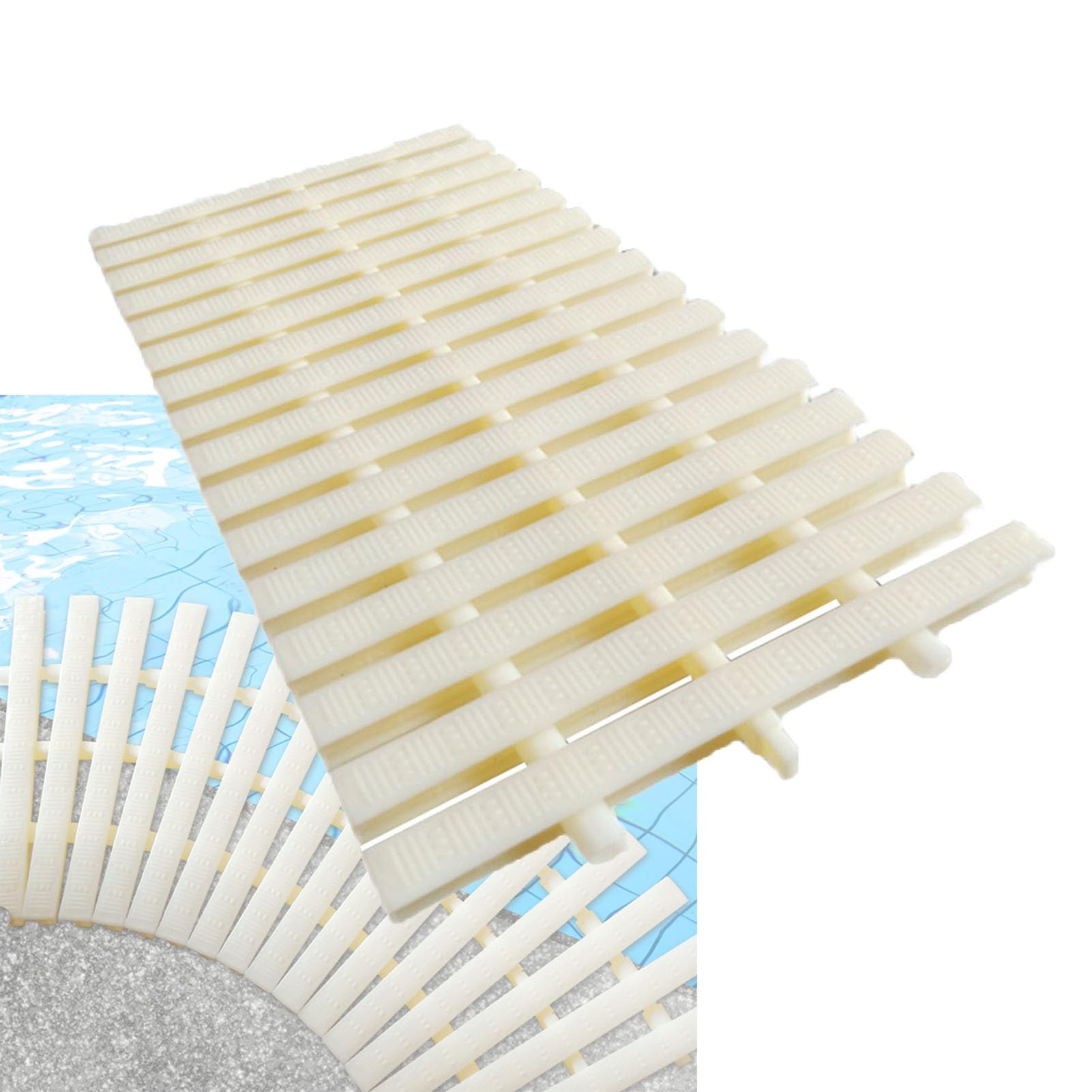GLDYTVF ABS Pool Grate Overflows Drainage Cover for Pools Interlocking Shower Drain Grate Outdoor Drainage for Patios Decks Walkways - Durable Easy to Install