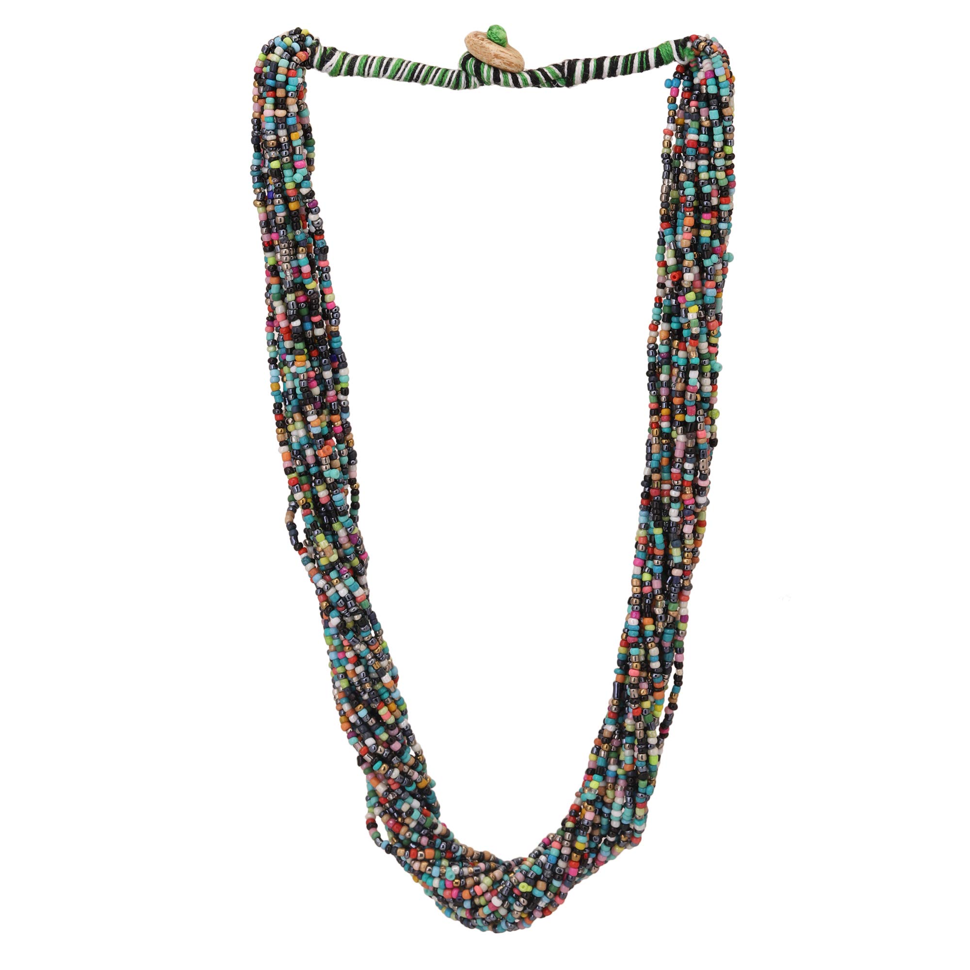ZIKU JEWELRY Multi Color Moti Mala Pearl Beads Multi Layered Necklace for Women and Girls (Green Tone) (B07KNSW992) Amazon Price History, Amazon Price Tracker