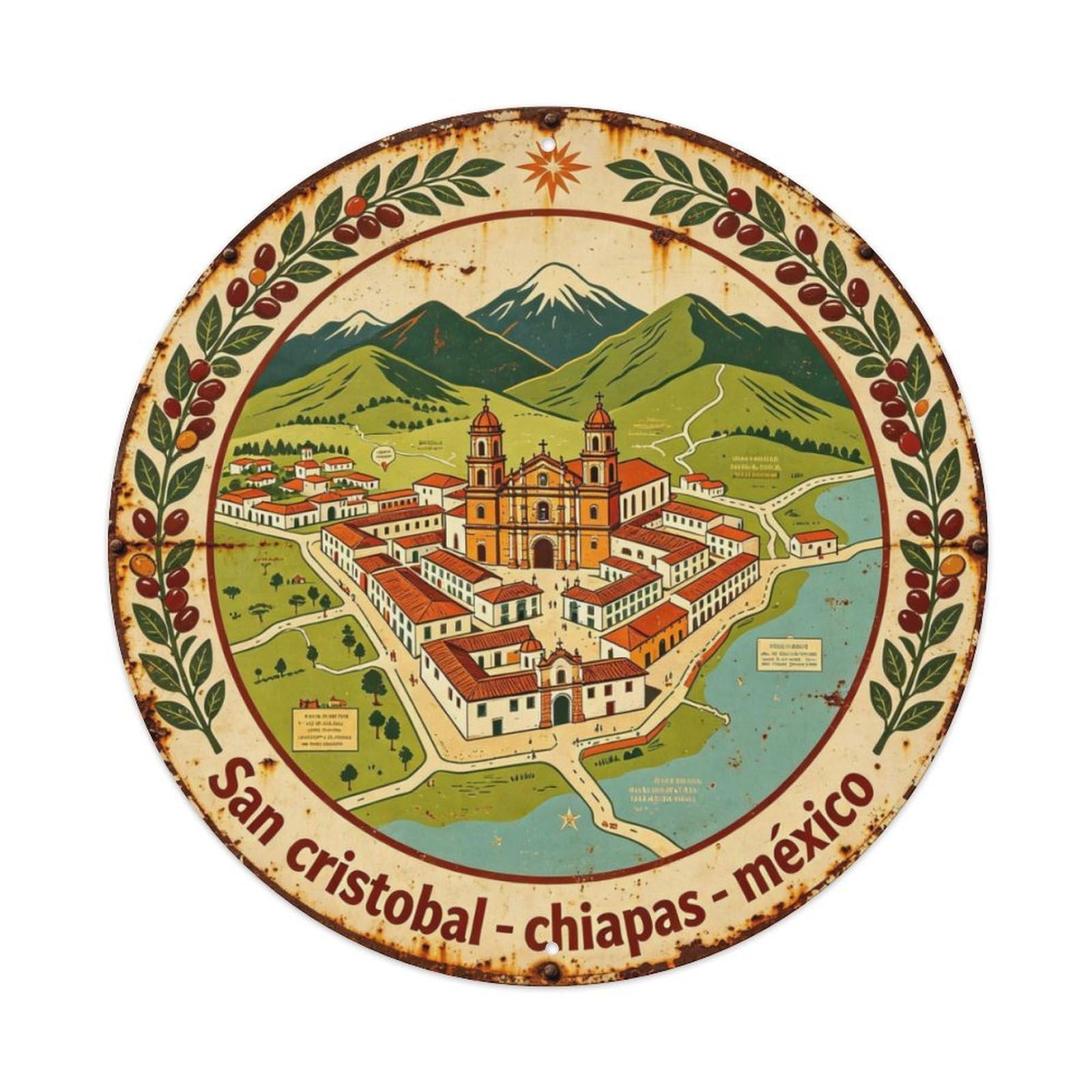 San Cristobal - Chiapas Metal Tin Sign Plaque