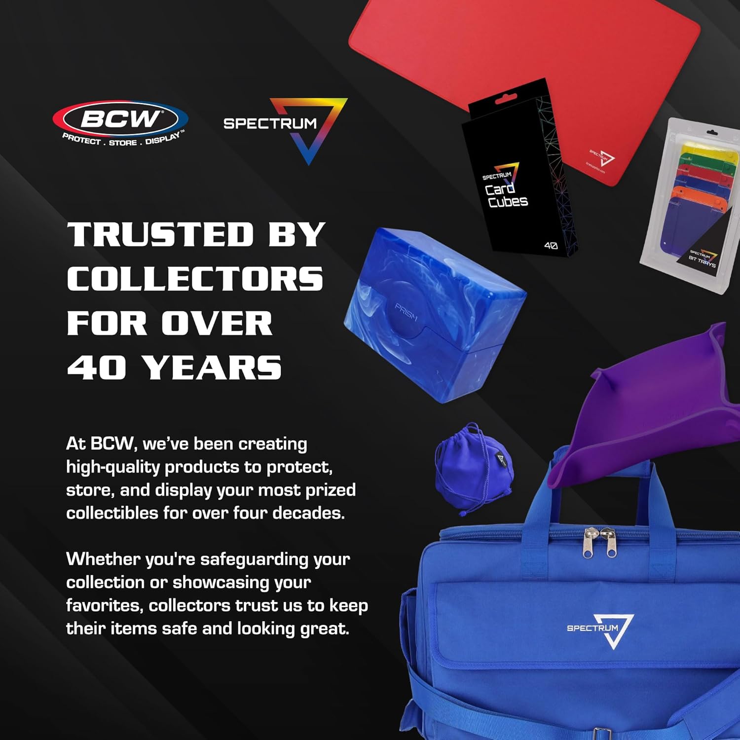 BCW Spectrum Small Booster Box Display Case | Pokemon Booster Box | Crystal Clear UV-Protective Acrylic Display Case | Raised Base with Slide-Out Floor | Pokemon Card Display Booster Box