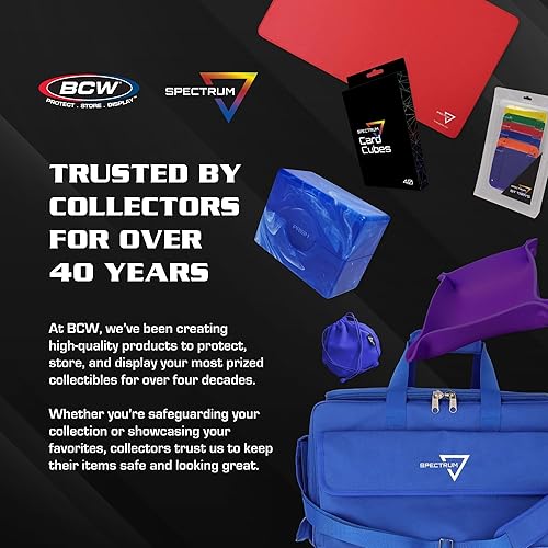 Miniatura 6 de BCW Spectrum - Funda de prisma azul apatita, paquete de 1, funda de tarjeta con cierre seguro a presión, se adapta a 100 tarjetas de doble manga,