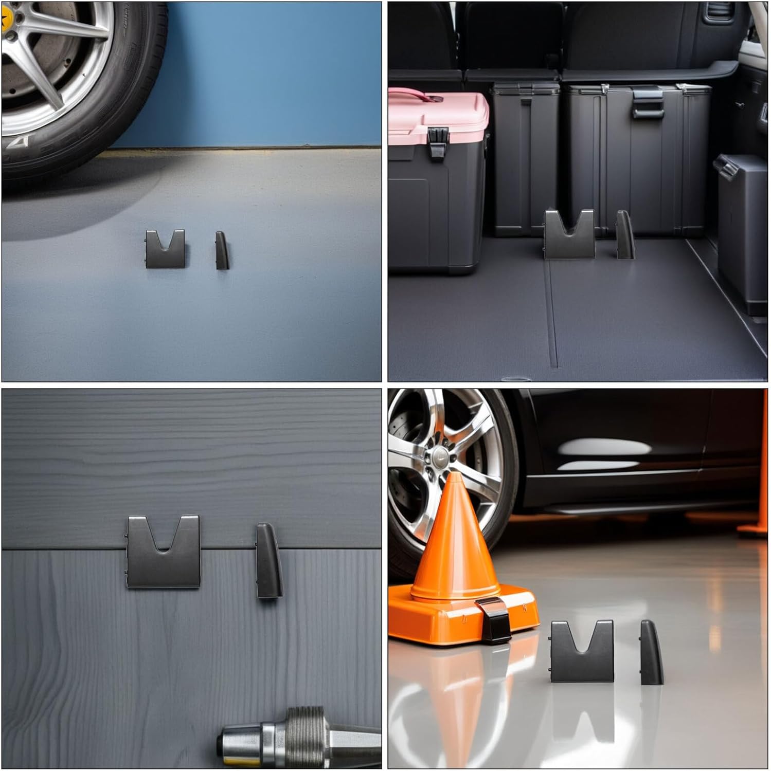 VALICLUD Car Trunk Organizer Blocks with Divider Panels and Connector Posts, 4 Sets Cargo Storage System for Suv and Sedan, Automotive Trunk Organizer for Fire Extinguisher and Equipment