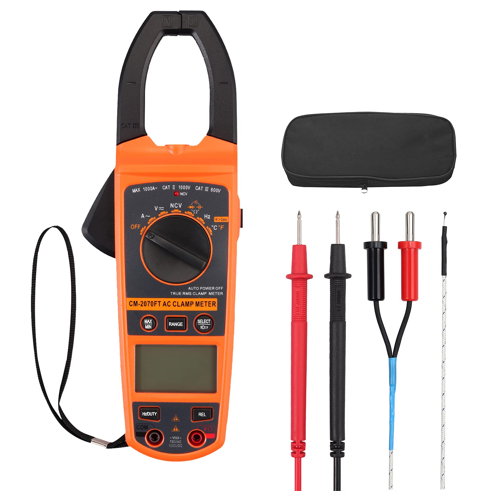 Sponsored Ad - 1000A 4000 Counts TRMS Digital Clamp Meter Multimeter, High Accuracy, Measures Current Voltage Temperature ...