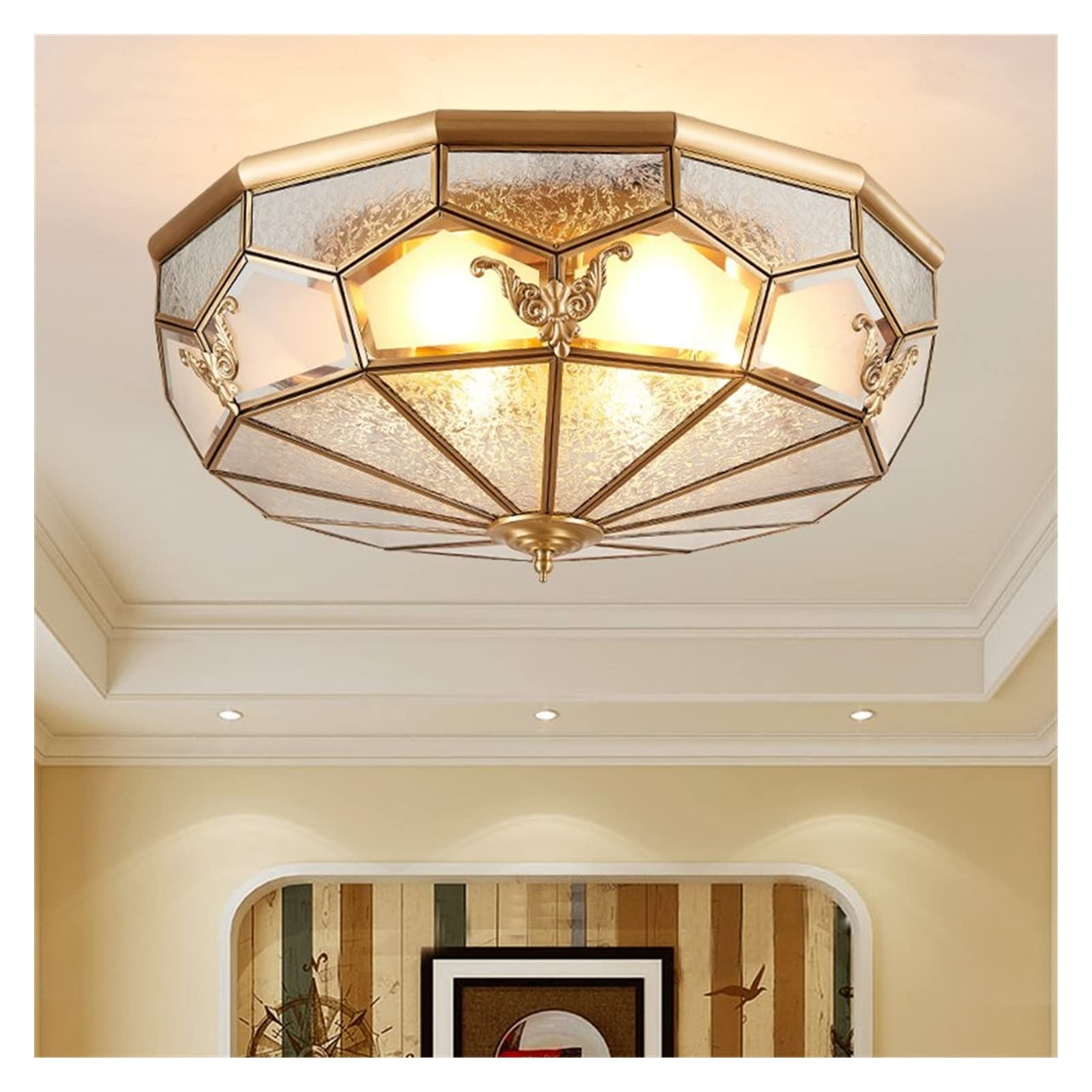 Plafonnier LED en cuivre pour chambre d'enfant et salon moderne