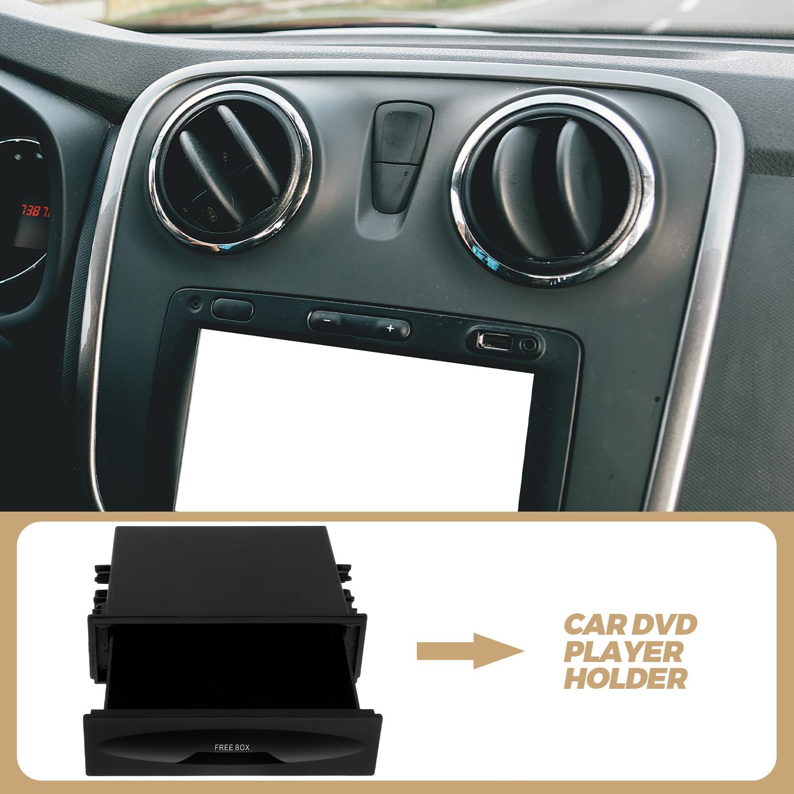 Tragbarer CD Halter fürs Auto aus Kunststoff mit Einfacher Installation und Elegantem Design für Effiziente Aufbewahrung Am Armaturenbrett