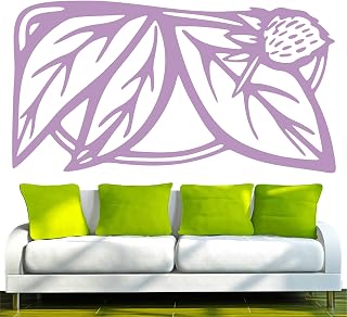 Indigos 4051095352327 e101 - Adhesivo Decorativo para Pared (40 x 21 x 1 cm), diseño de Hojas con Fresas afrutadas, Color Lila