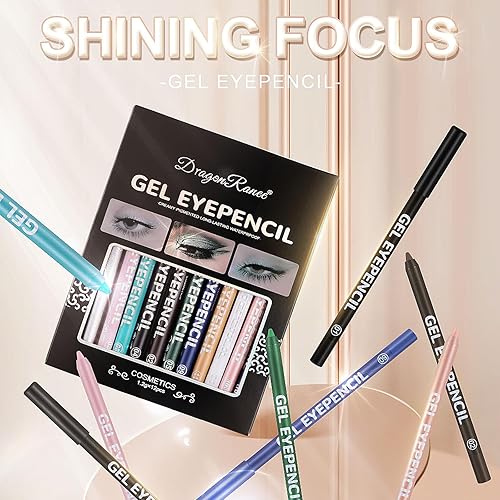 Miniatura 5 de DENESTUP Lápiz de sombra de ojos en barra de 12 colores, de larga duración, a prueba de manchas, metálico y mate, sombra de ojos, lápiz de sombra de