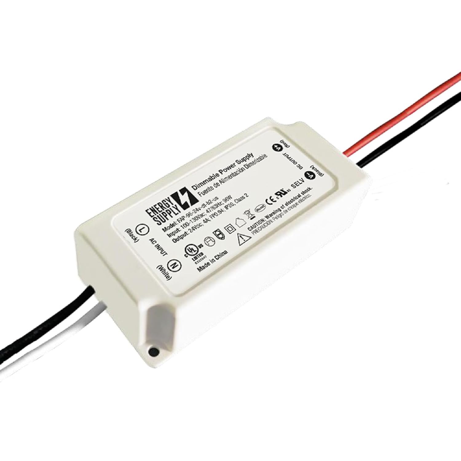 96W 24V Dimmable LED Driver Triac/ELV/MLV/Phase-Cut AC to DC Power Supply Transformer for LED Strip Light Dimmable Constant Voltage Projects UL Class 2