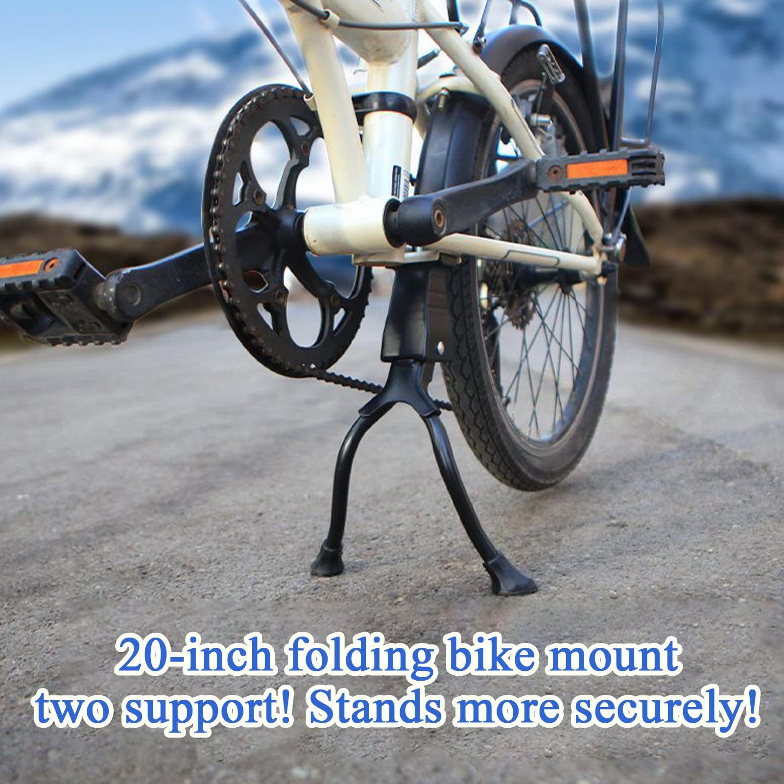 Cavalletto Centrale per Biciclette Cavalletto Doppia Gamba per Mountain | Accessorio Stabile per Mountain Bike Ciclismo Pendolari Tour Parcheggio Esterno Sport Ciclismo
