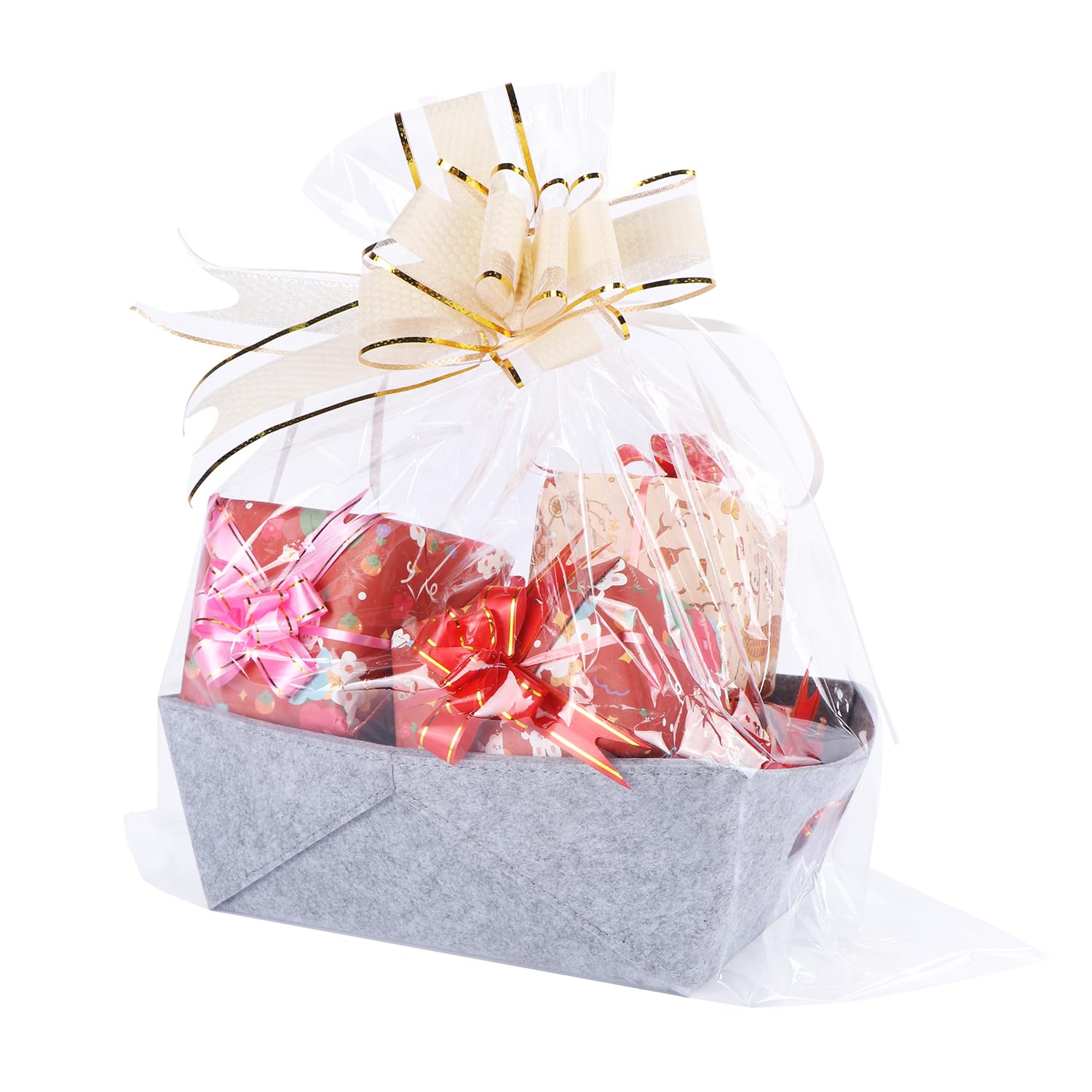 Petit panier en feutre pliable pour organiser les petits objets