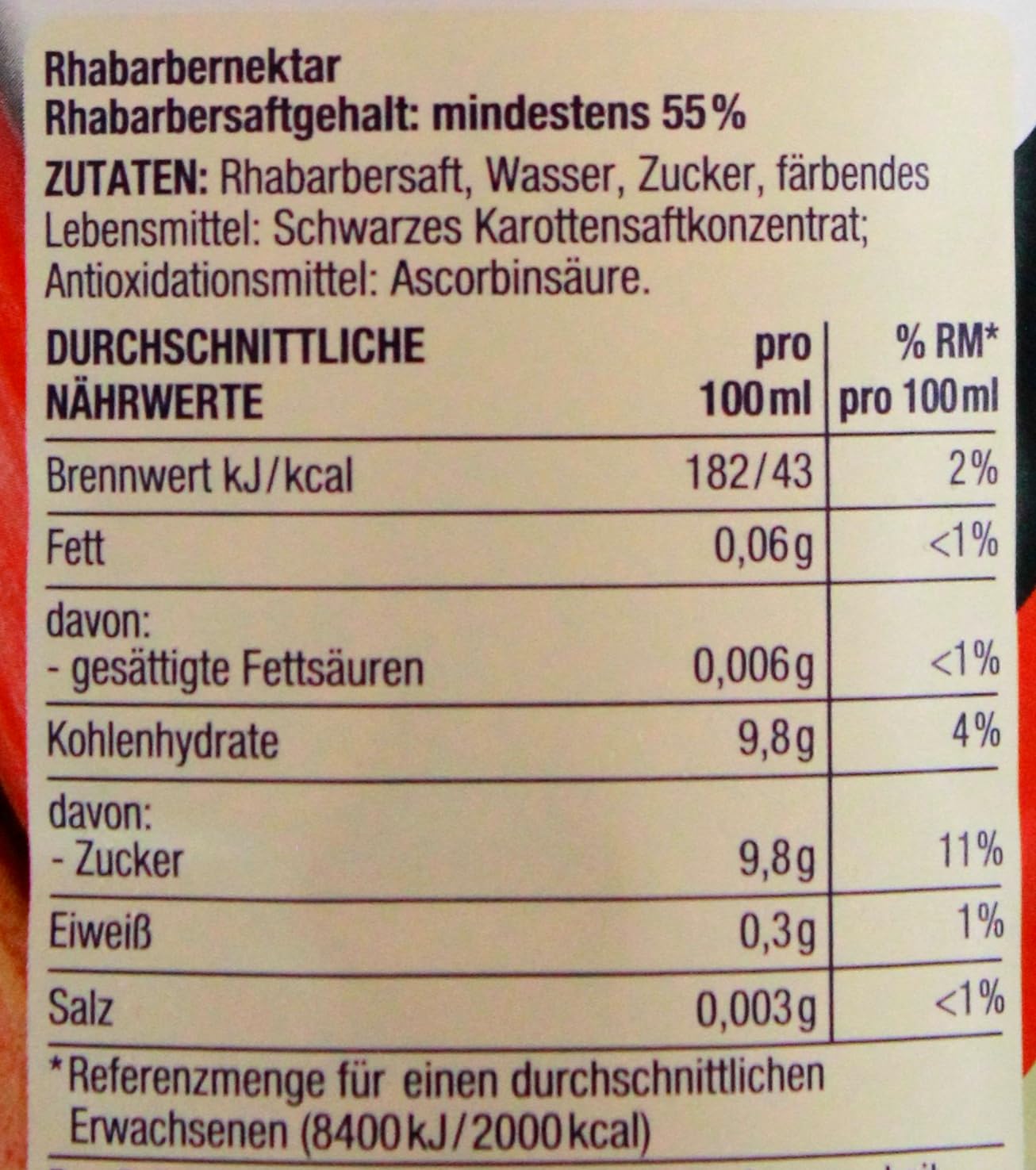 Herzstücke Rhabarber Saft, 12er Pack (12 x 1 l) EINWEG