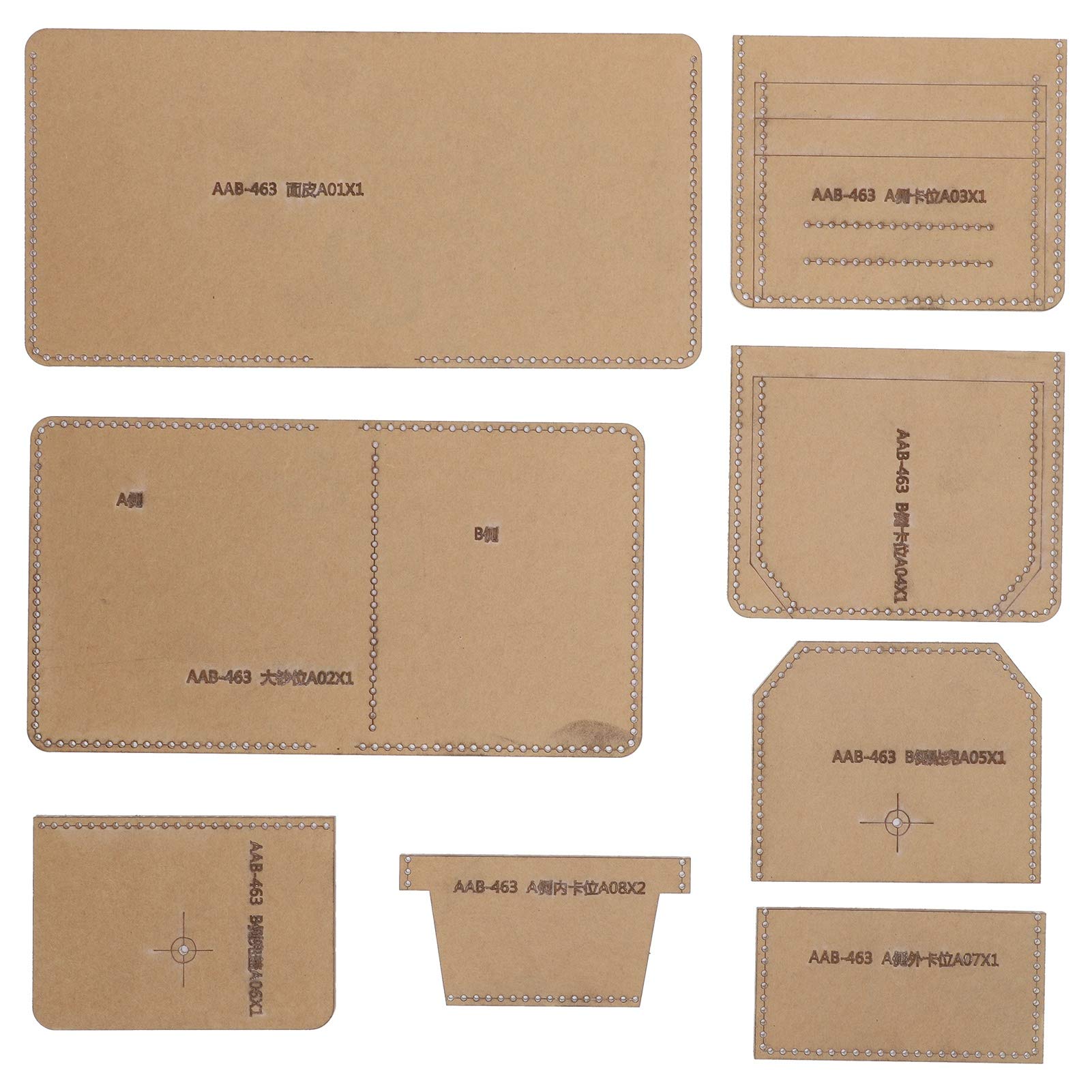 Gabarit acrylique portefeuille court pour maroquinerie durable