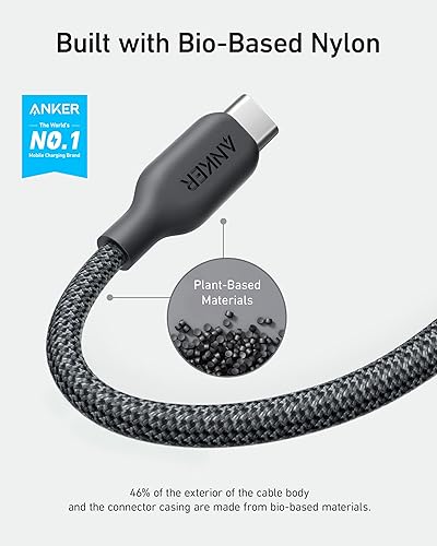 Miniatura 2 de Anker Cable USB C Bio-Briaded 2 unidades, 6 pies, cable de carga USB A a tipo C, cable de carga USB C de carga rápida para Samsung Galaxy Note 1098