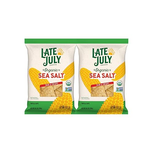 Miniatura 22 de Late July Patatas de maíz con sal marina orgánica, bolsa de 10.1 Oz