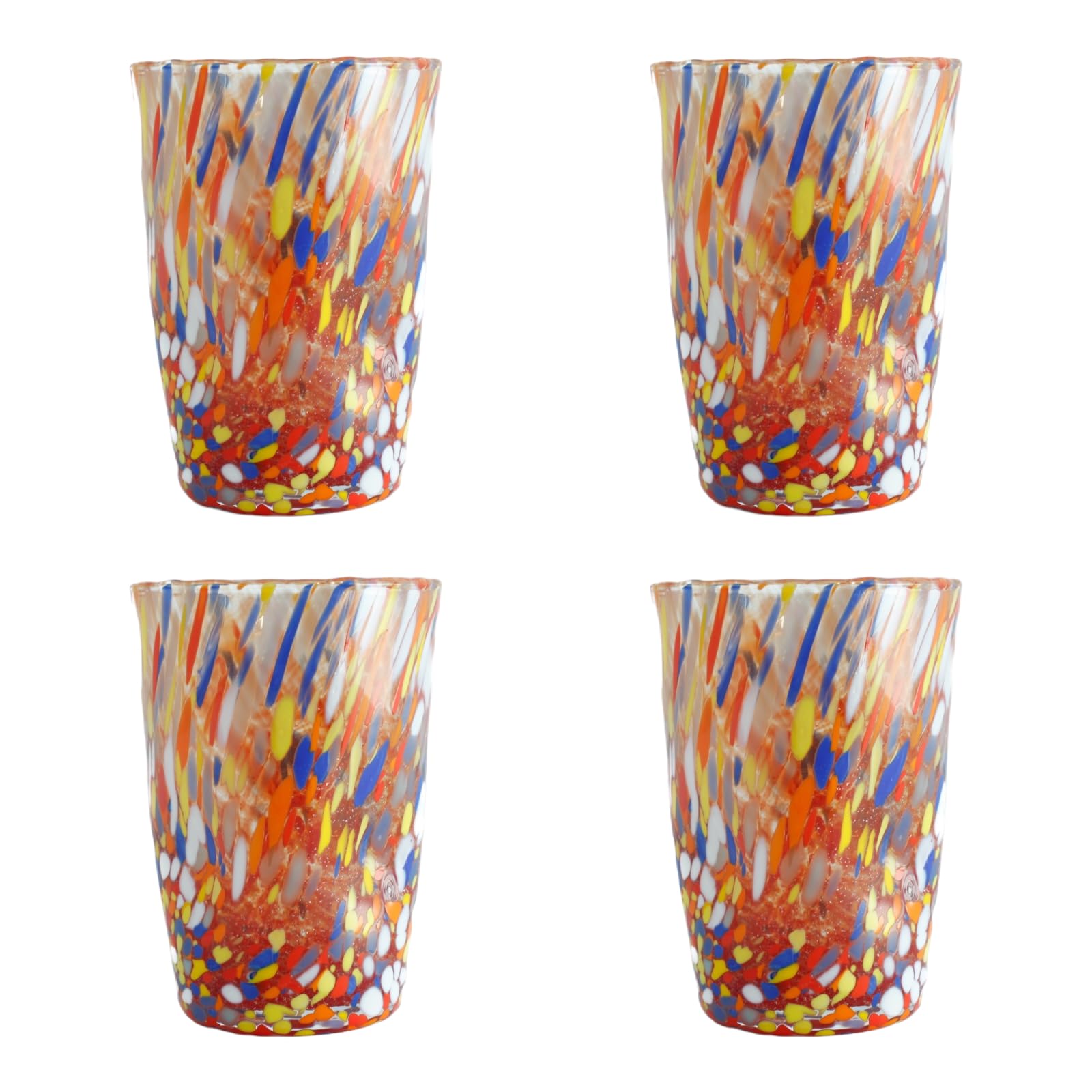 Gobelets en verre de Murano fait main art de la table de luxe italien