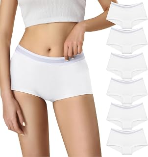 Boxer Shorts Women Underwear Cotton Panties Women Hipster Underwear Women Panties, Hot Pants, Underwear Ladies Underpants, Boyshorts, Panties Multipack, 6 Pack