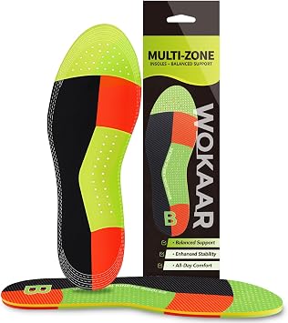 Daily Comfort Shoe Inserts, Balanced Support for Overpronation & Supination Gait, Memory Foam Heel Cups, Kids Friendly Arch Stability, Plantillas para Hombre, Men 8.5-12.5 / Women 10-13.5